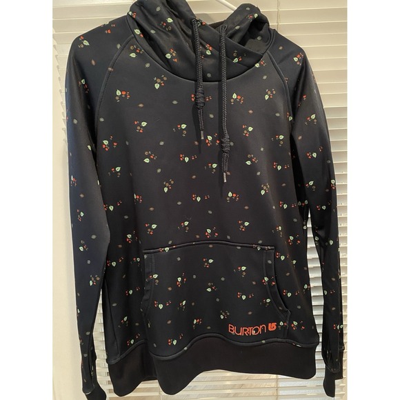 Burton Durable Goods Dryride Jacket Womens Medium Scoop Hoodie Blue‎ Floral - Picture 1 of 9